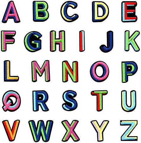 Czorange Letter Iron On Patches Alphabet Sew On Embroidered Patches DIY Decorative Repair for Sho... | Amazon (US)