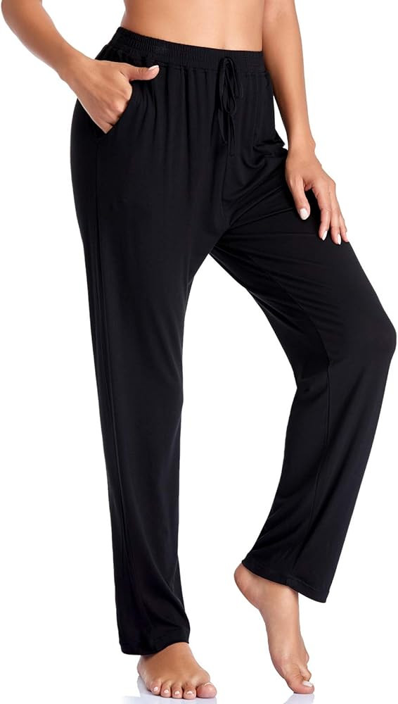 ASIMOON Women's Yoga Pants Soft Comfy Stretch Loose Straight Casual Athletic Pants Running Workou... | Amazon (US)