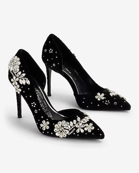 Rhinestone Embellished Cutout Pumps | Express