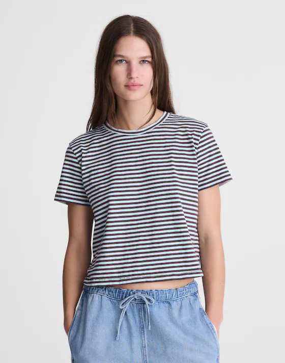 The Easy Crop Crewneck Tee in Soft Slub | Madewell