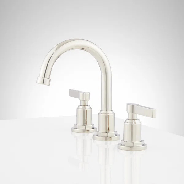 Greyfield 1.2 GPM Widespread Bathroom Faucet with Metal Lever Handles and Pop-Up Drain Assembly | Wayfair North America