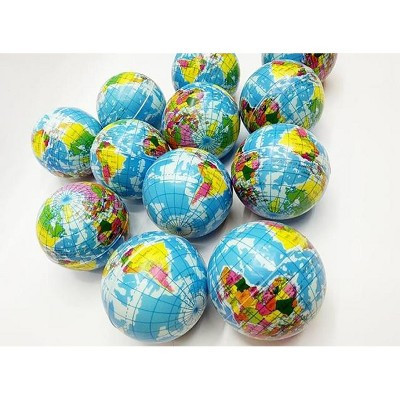 Link Ready! Set! Play! Pack Of 24 Mini Planet Earth Soft Foam Stress Reliever Balls, Fidget Toy For Kids & Adults | Target