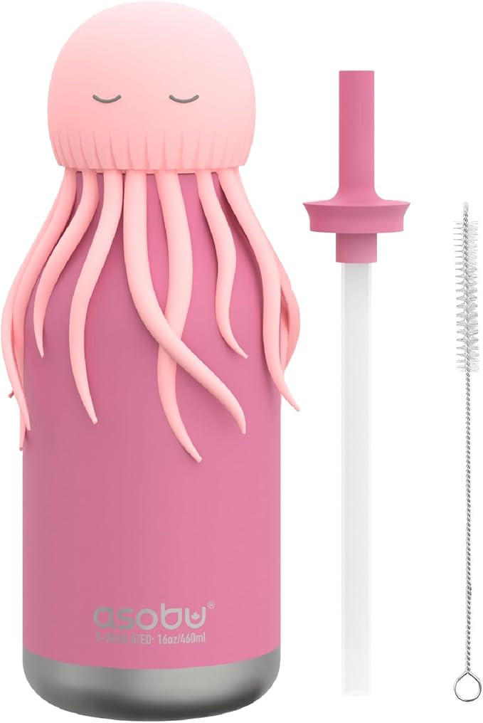 asobu Bestie Bottle Insulated Stainless Steel Water Bottle with Detachable Soft Animal Head Fun D... | Amazon (US)