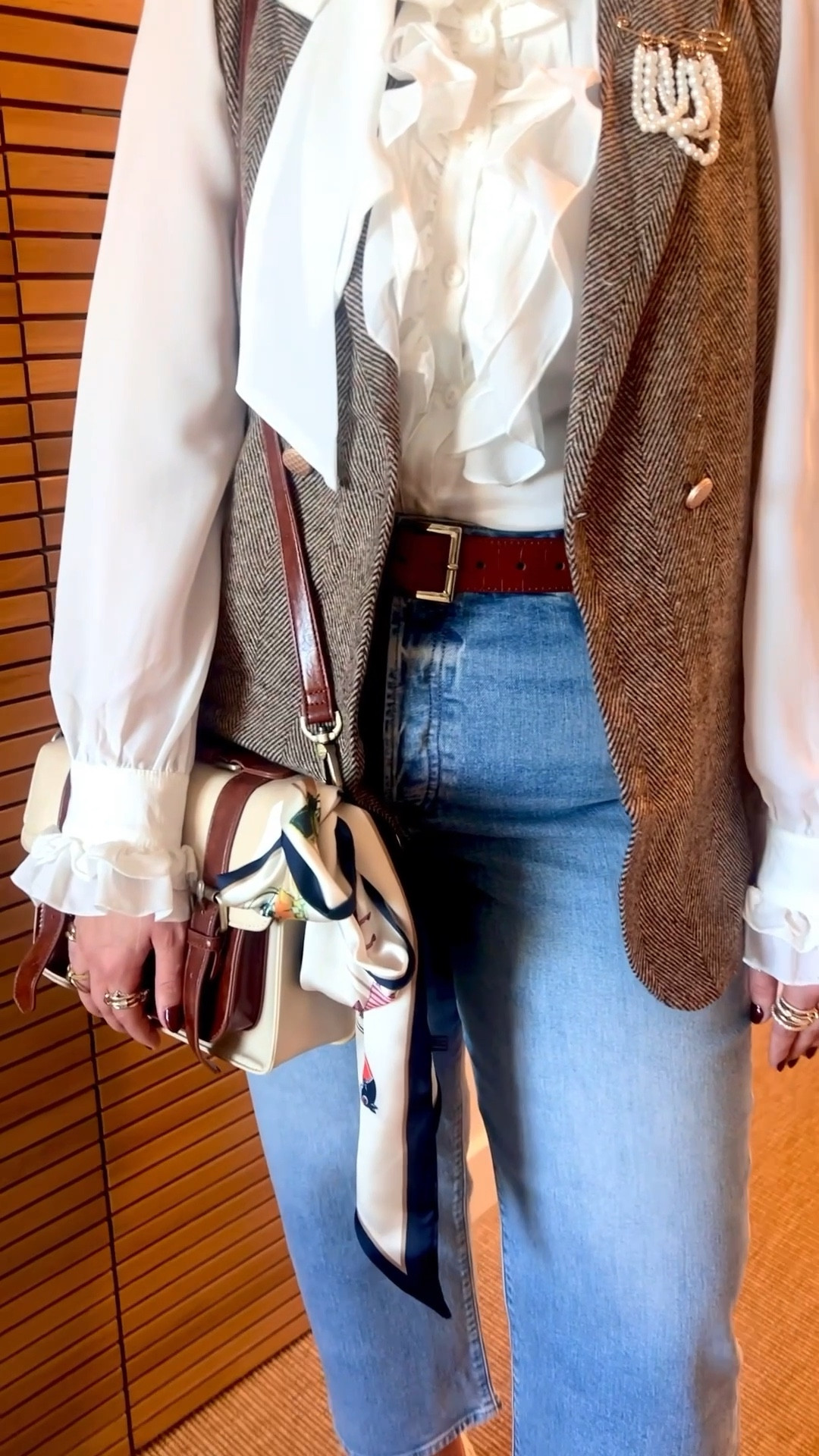 Business casual outfit!
✔️White Ruffled Blouse Button Down 〰️ size large (TTS)
✔️Preppy Long Herringbone Vest 〰️ size   large (TTS)
✔️Cognac & Cream Satchel Bag 〰️ so good and comes in several colors!

#amazon #amazonfashion amazon finds, amazon find, amazon style, amazon fashion, amazon clothing, amazon outfit, found it on amazon, amazon fashion finds, amazon summer, amazon spring, amazon fall, amazon winter, amazon outfit inspo, amazon outfit inspiration, amazon curves, amazon curvy, curvy amazon, midsize amazon, amazon midsize, amazon ootd, amazon shopping, new on amazon #workwear #work #office #professional #businesscasual business casual, work outfit, work outfit ideas, office outfit, office outfit ideas, workwear outfit, workwear style, workwear fashion, workwear inspo, workwear inspiration, work look, office look, office, office outfit, office outfit inspo, office outfit inspiration, wear to work, work clothing, work clothes, wear to work clothes, office style, work style, office fashion, slacks, trousers, professional style, professional outfit, interview outfit, interview outfit ideas, interview look, dress pants, workwear pants, work pants, blouse, blazer, button down, button up, skirt, dress #vest #vests vest outfit, outfit with vest, vest look, vest outfit idea, vest outfit inspo, vest outfit inspiration, vest inspo, vest inspiration, outfit with a vest, how to style vests, how to style a vest, vest outfit ideas, vest outfits, vest style, vest style ideas #loafers #loafer  How to style loafers, platform loafers, lug loafers, penny loafers, what to wear with loafers, fall loafers, black loafers, shiny loafers, how to wear loafers, loafers stylish, stylish loafers, loafer style, loafers style, loafers fashion, loafers outfit, outfit with loafers, loafers ootd, casual loafers outfit, workwear loafers outfit 


#LTKMidsize #LTKFindsUnder50 #LTKFindsUnder100