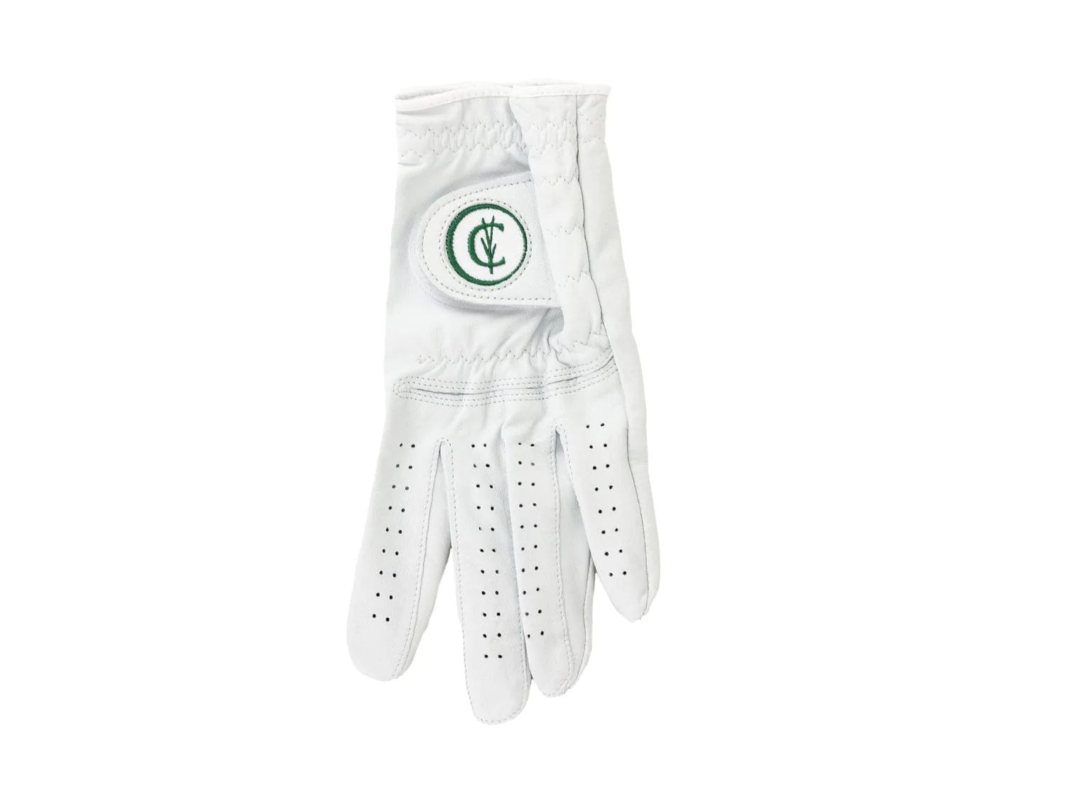 Criquet Driving Glove - Grassy C - White | Criquet Apparel