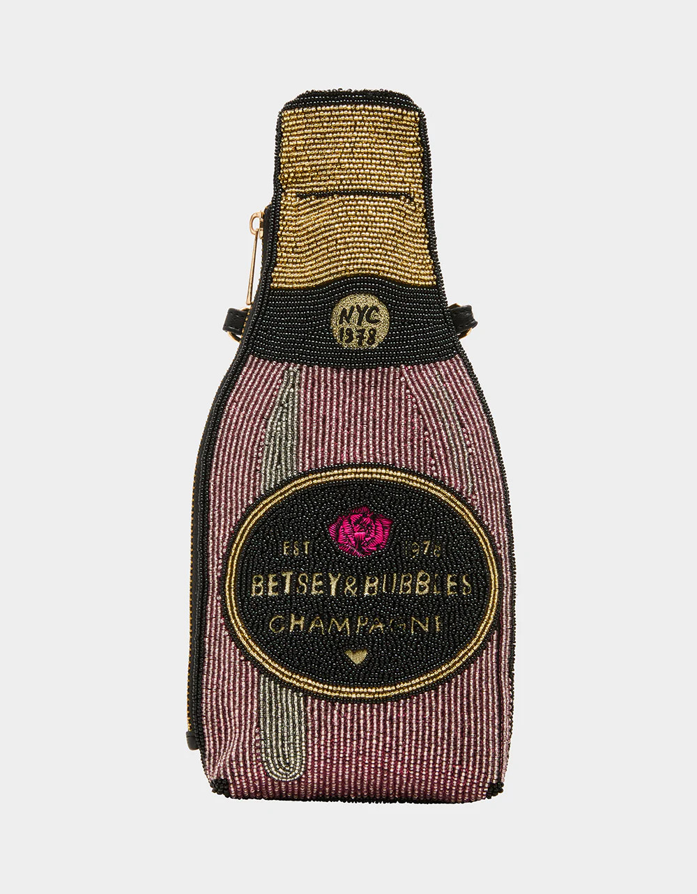 KITSCH BUBBLES SHOULDER BAG PINK Women's Valentine's Day Champagne Bubble Beaded Shoulder Handbag | Betsey Johnson
