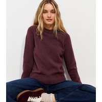 Women's Dark Burgundy Knitted Crew Neck Jumper New Look | New Look (UK)