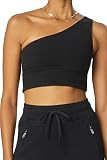 Bandier x Sincerely Jules The Ivy One Shoulder Bra, Black, L | Amazon (US)