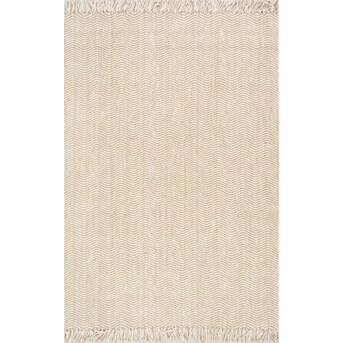 nuLOOM Don 4 x 6 Jute Natural Indoor Chevron Area Rug | Lowe's