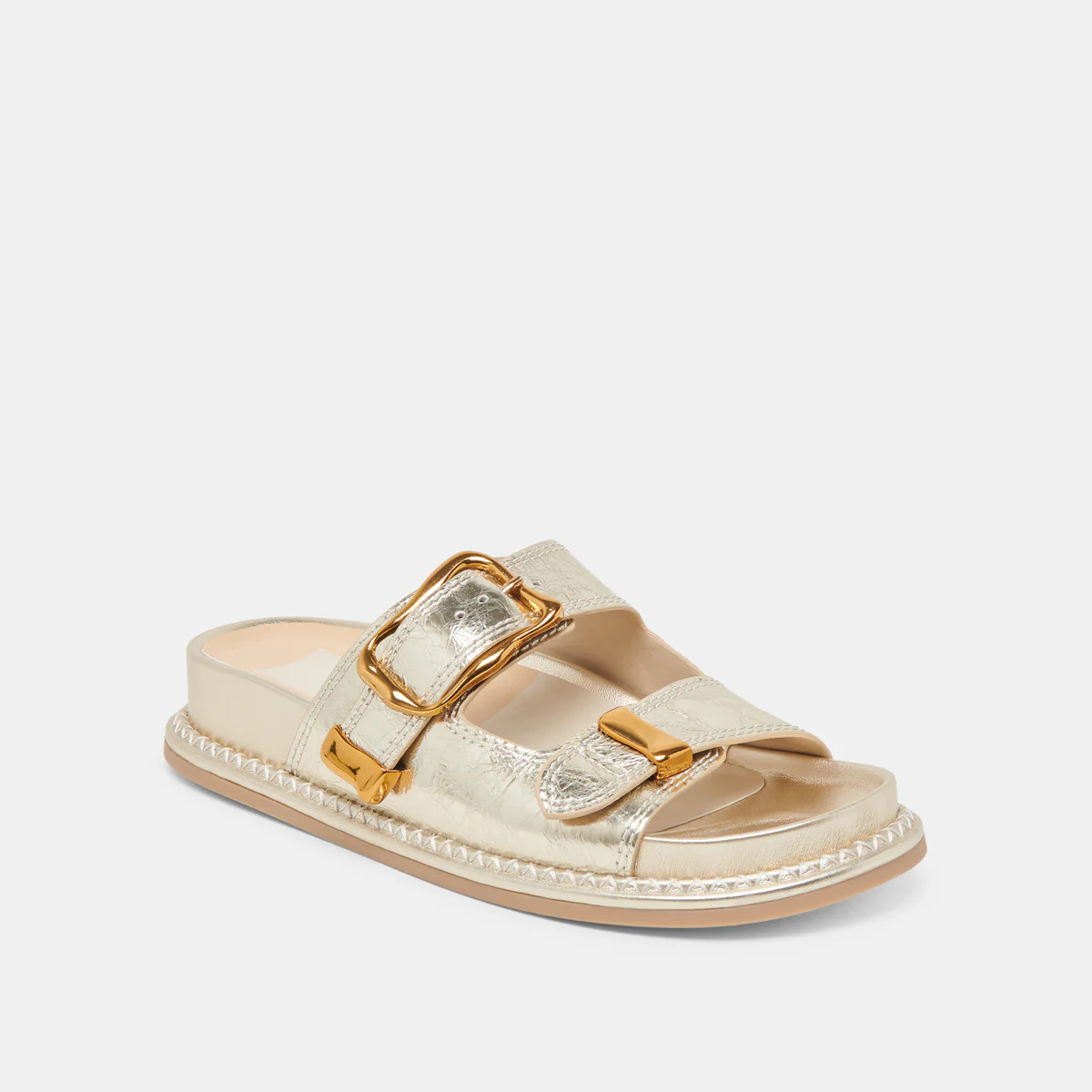 SEVANA SANDALS LIGHT GOLD DISTRESSED LEATHER | DolceVita.com