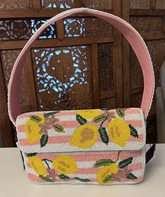 Beaded Bag Lemon Purse New With Tags Handcrafted Viral Tik Tok Summer India Made | eBay | eBay US