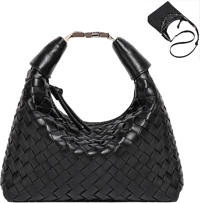Handbag Crossbody Tote Bag for Women Small Hand Bag weave Vegan Leather Purse Clutch Women's Leat... | Amazon (CA)
