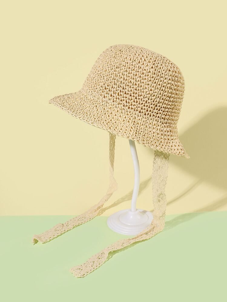 Toddler Girls Solid Straw Hat | SHEIN