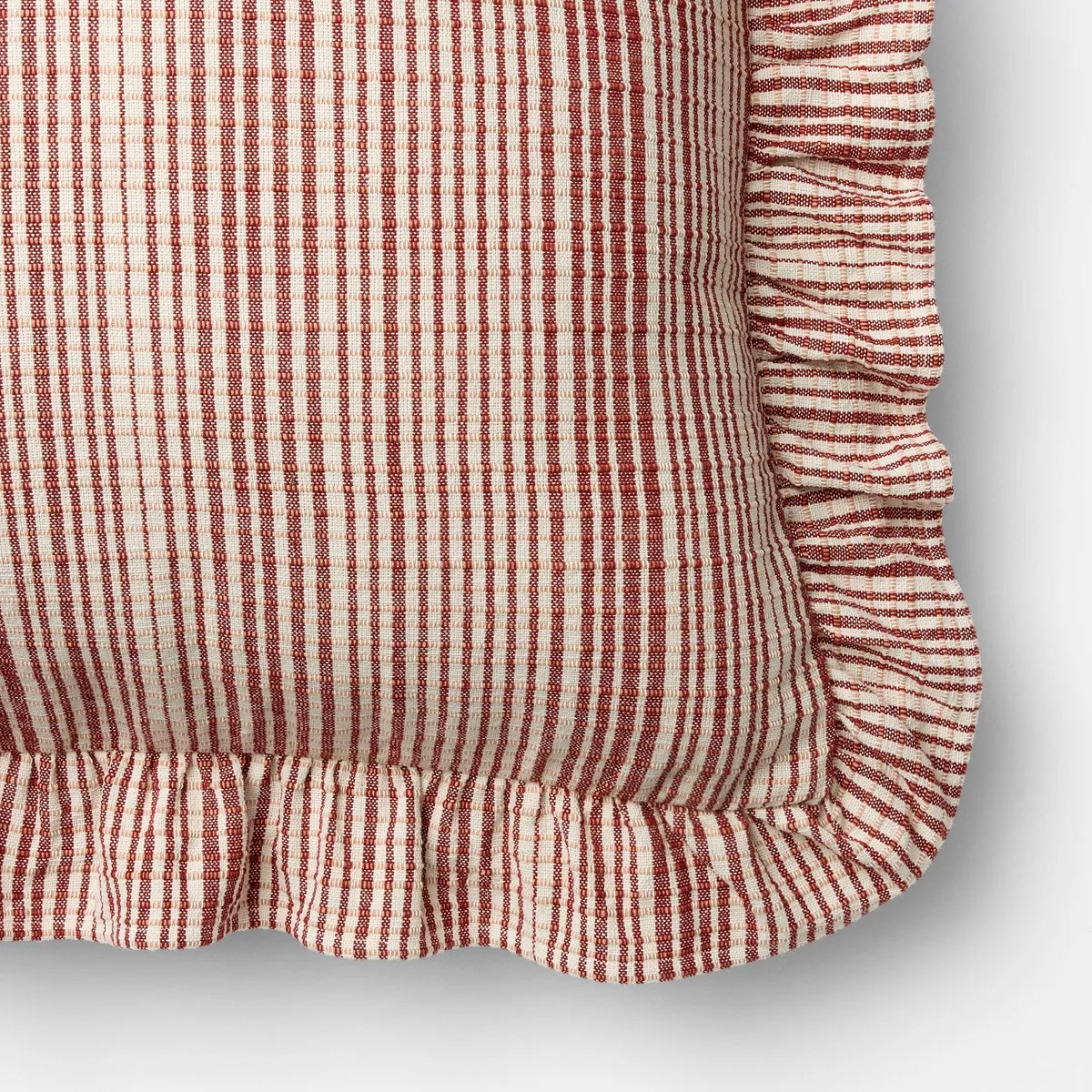 24"x24" Uneven Plaid with Ruffle Pillow - Threshold™ designed with Studio McGee | Target