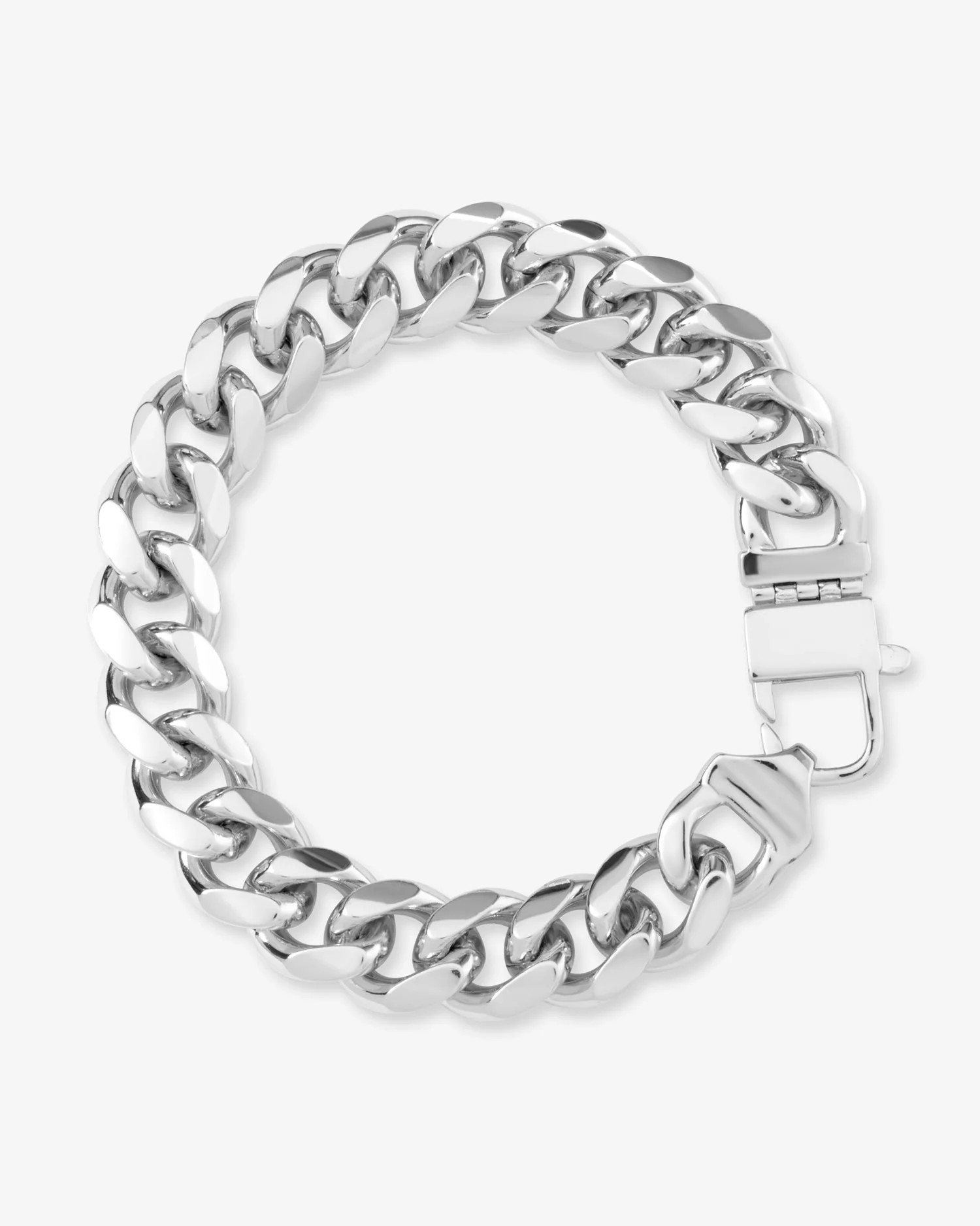 Julian Cuban Chain Bracelet 10.8mm - Silver | Melinda Maria Jewelry