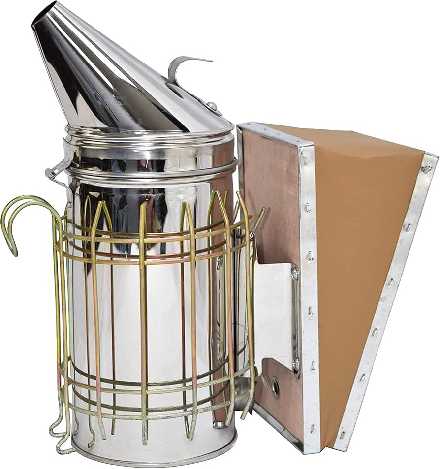 New Bee Hive Smoker Stainless Steel w/Heat Shield Beekeeping Equipment | Amazon (US)