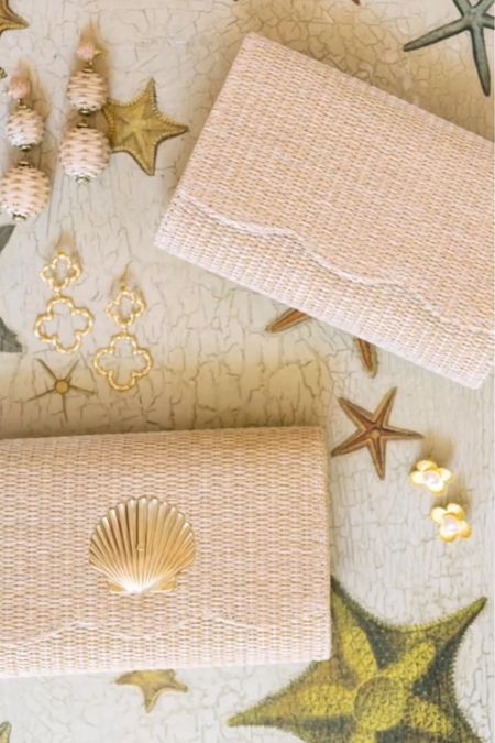 Restock alert on our best selling bag and earrings from our Lisi Lerch x Florida Friends collection! #statementjewelry #scallops #scalleoped #rattan #wicker #summerclutch 

#LTKunder100 #LTKstyletip #LTKFind