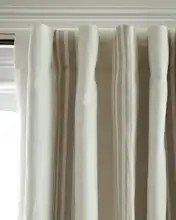 Coastal Stripe Linen Cotton Room Darkening Curtain | Quince