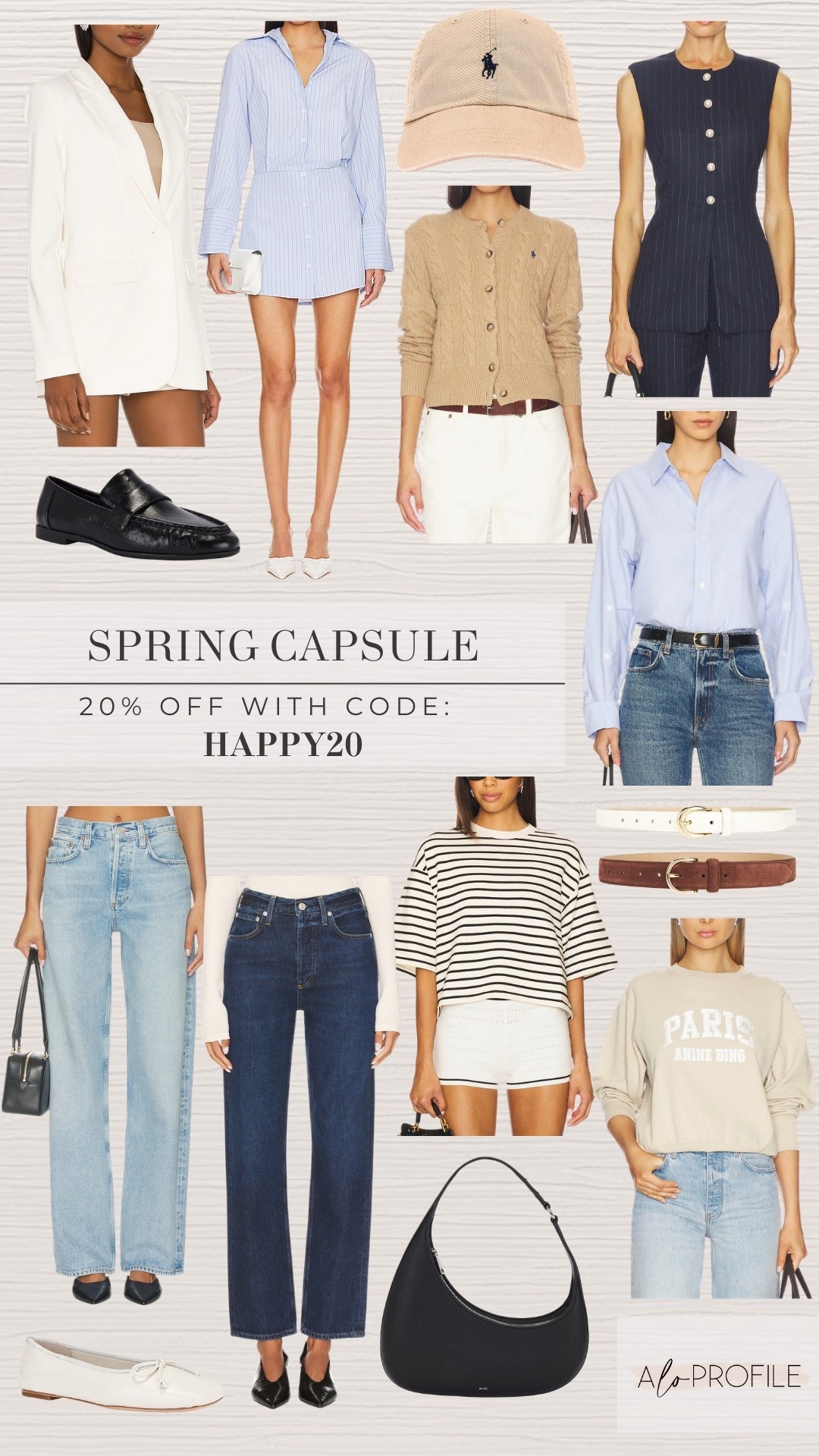 Spring staples on sale for 20% off with code: HAPPY20. Sale is only for 24 hours!! #revolve #revolvespringsale 