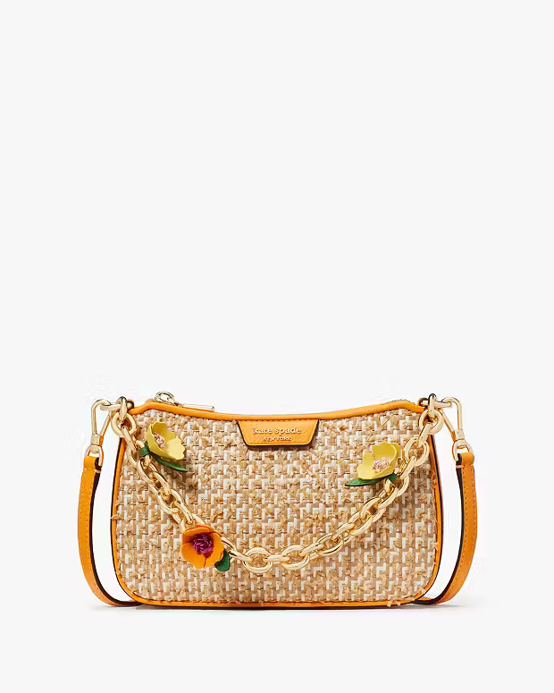 Jolie Raffia Tweed Small Convertible Crossbody | Kate Spade (US)