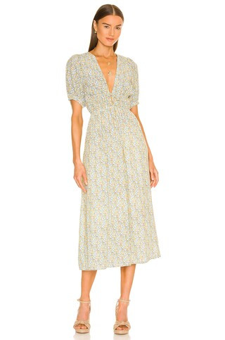 FAITHFULL THE BRAND Patrinico Midi Dress in Sabinosa Floral Print from Revolve.com | Revolve Clothing (Global)