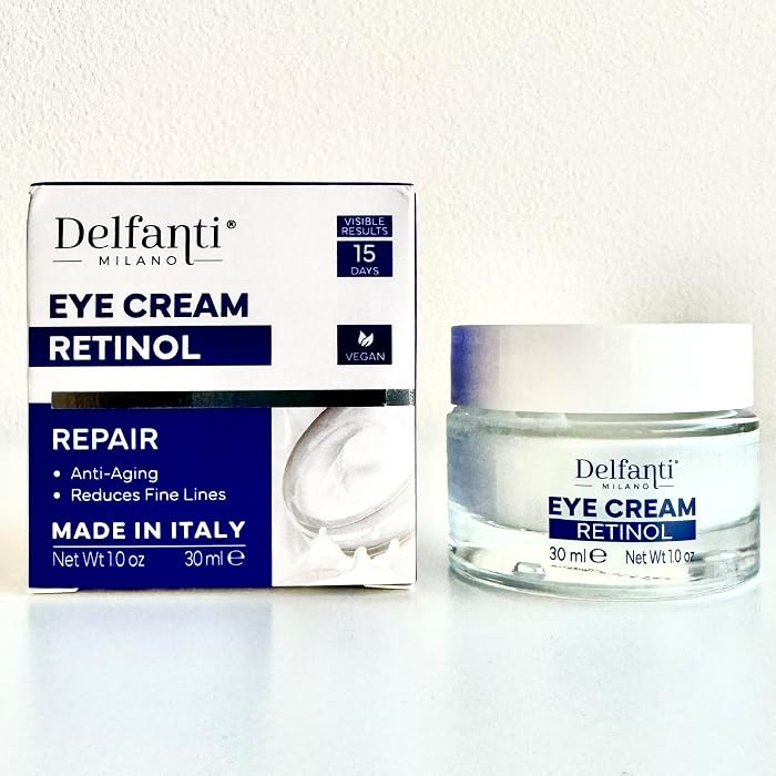 Delfanti-Milano • RETINOL REPAIR EYE CREAM • Anti Aging • Reduces Fine Lines • Fast Result • Vegan • Made in Italy | Amazon (US)