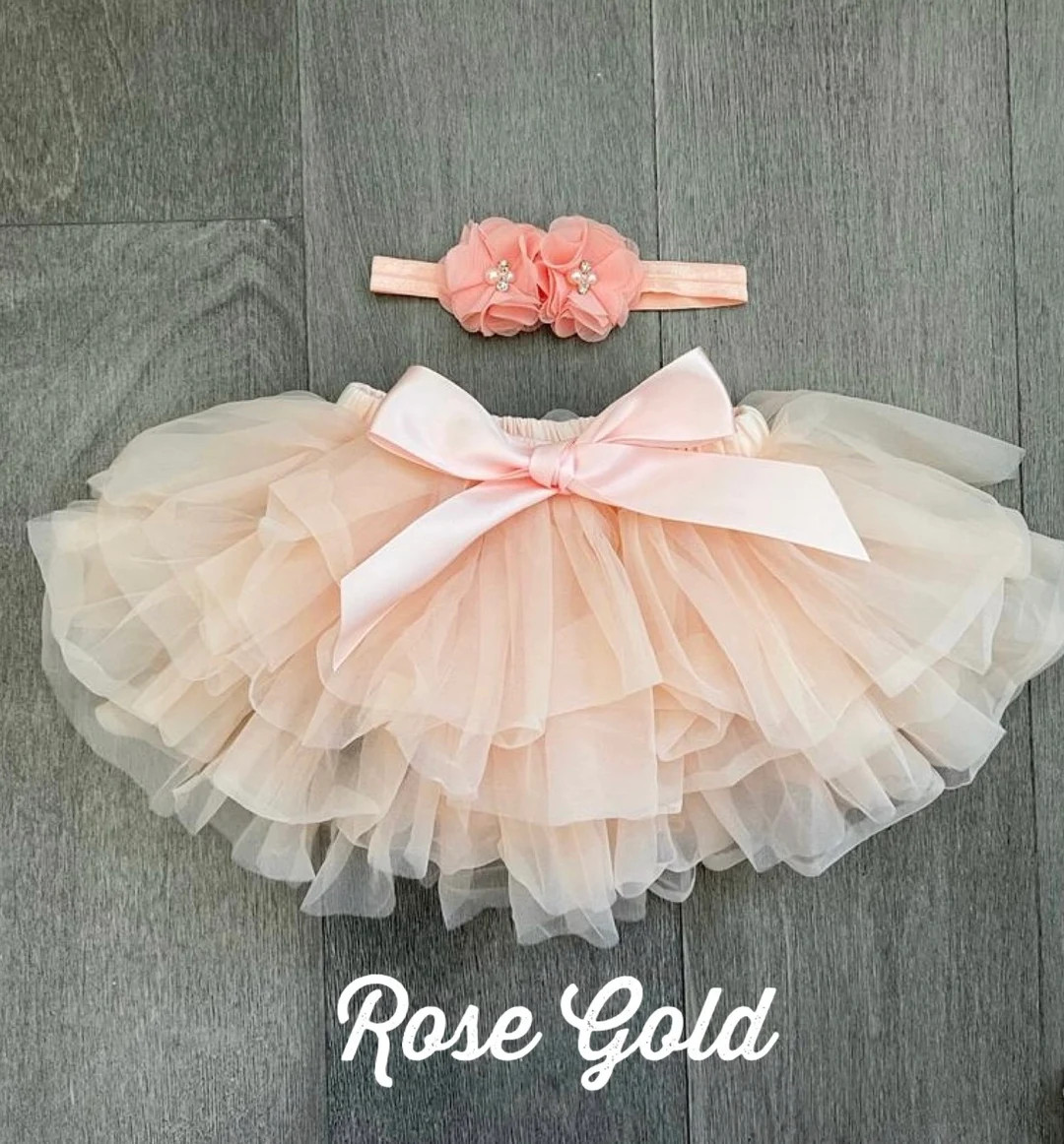 100% Cotton Personalized Bodysuit & Soft Pink Tutu w Bloomer Outfit Headband, One Skirt for Toddl... | Etsy (US)