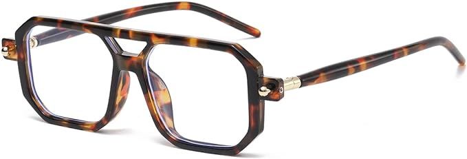 JOVAKIT Fashion Square Blue Light Glasses for Men Women Square Aviator Glasses Style Computer Eye... | Amazon (US)