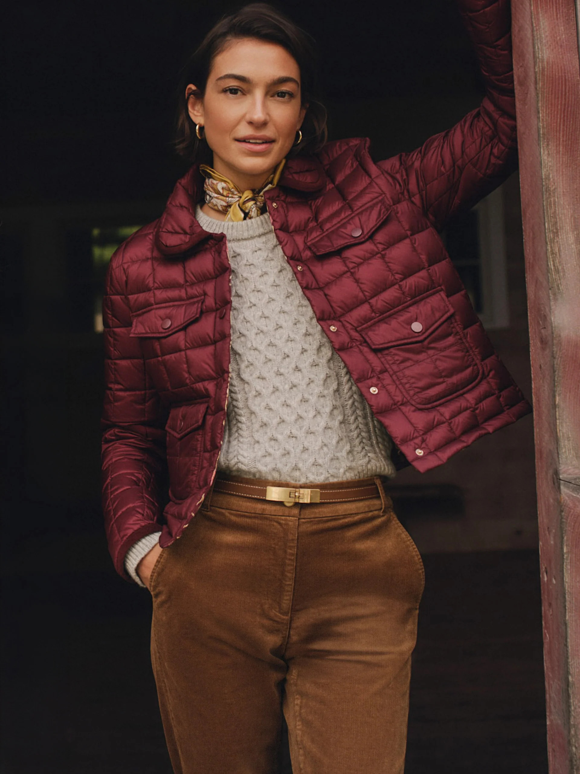 Bordeaux Solid Laurel Puffer | Women's Jackets & Outerwear | J.McLa... | J.McLaughlin