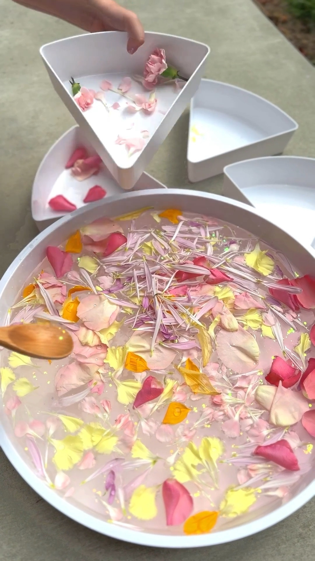 Camp Magic Playbook — Enchanted Forest 

This super simple Fairy Potion activity was perfect for a warm summer afternoon. It kept my #LTKToddler busy for at least an hour! Water play, for the win! 

I grabbed an inexpensive bouquet of flowers from the grocery store, removed the petals (our your little could help you!) and then created the “potion” base with water, a drop of food coloring, some biodegradable sparkles and edible shimmery glitter to really make it feel magical. ✨

#LTKKids