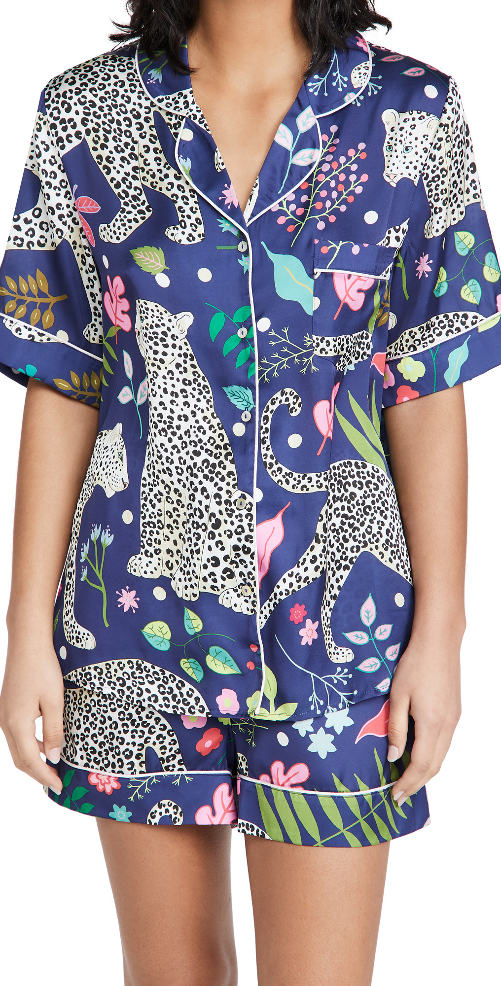 Karen Mabon Snow Leopard Short Pajama Set | Shopbop