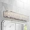 Woven Laser Cut Modern Wall Light Chrome Hardwired 36" Wide Light Bar Fixture Crystal Accents for... | Amazon (US)