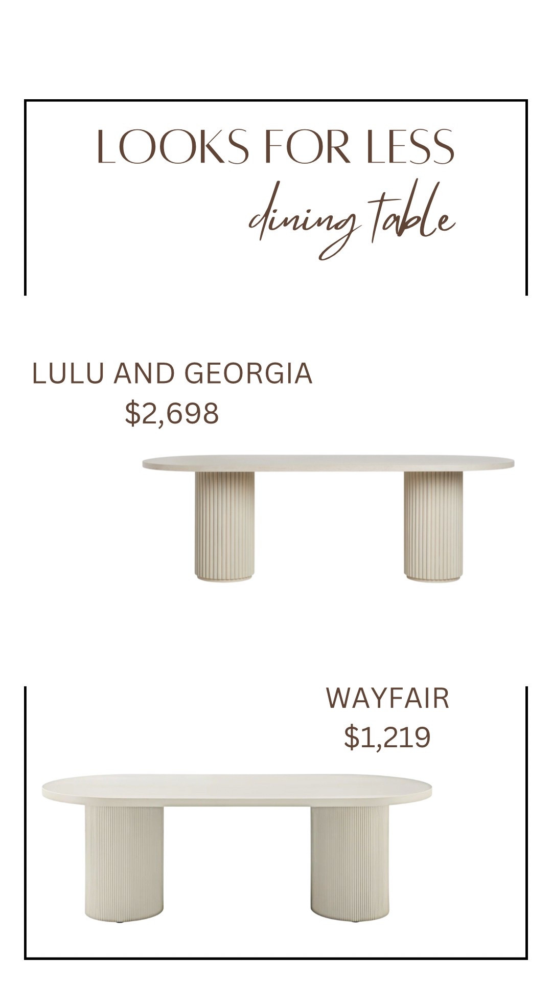 These dining tables are both so beautiful. Whether you save or splurge, these oval shaped, fluted base tables are large and gorgeous! They seat up to 8 people and are definitely statement pieces  

#LTKSaleAlert #LTKHome
