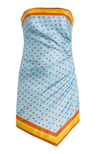 Exclusive La Isla Bandana-Print Silk-Twill Scarf Mini Dress | Moda Operandi (Global)