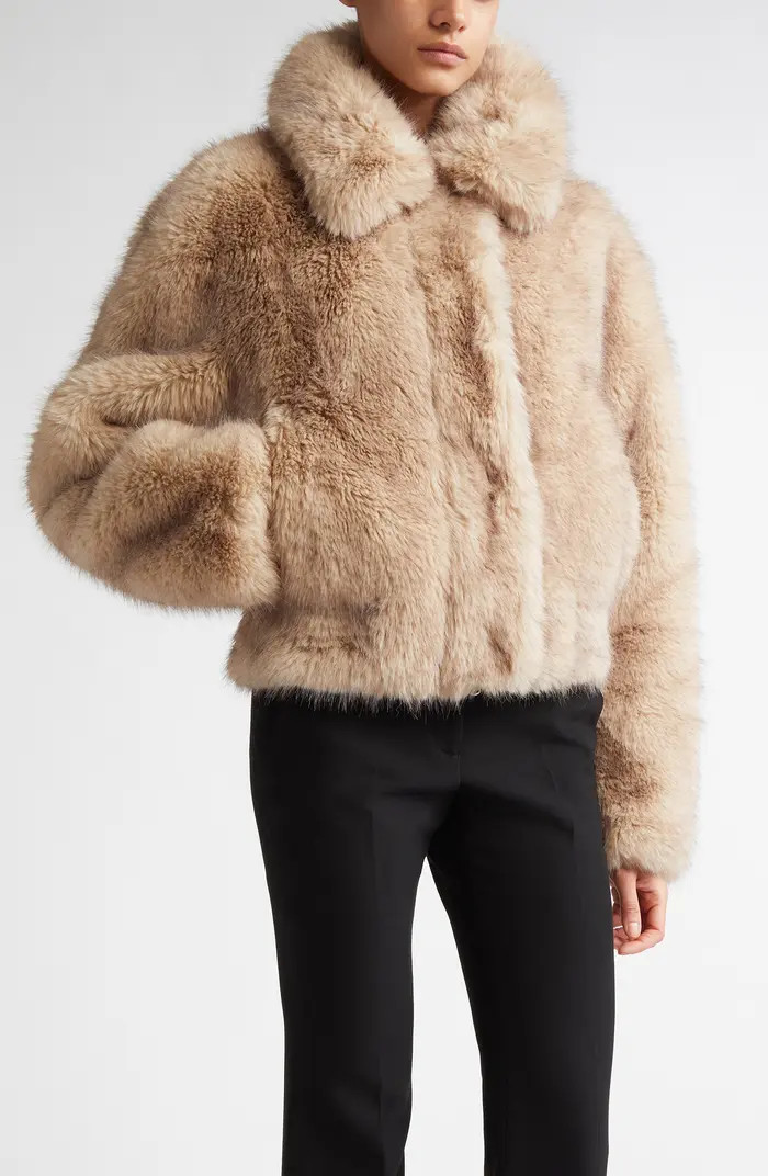 Stand Studio Lena Faux Fur Crop Jacket | Nordstrom | Nordstrom