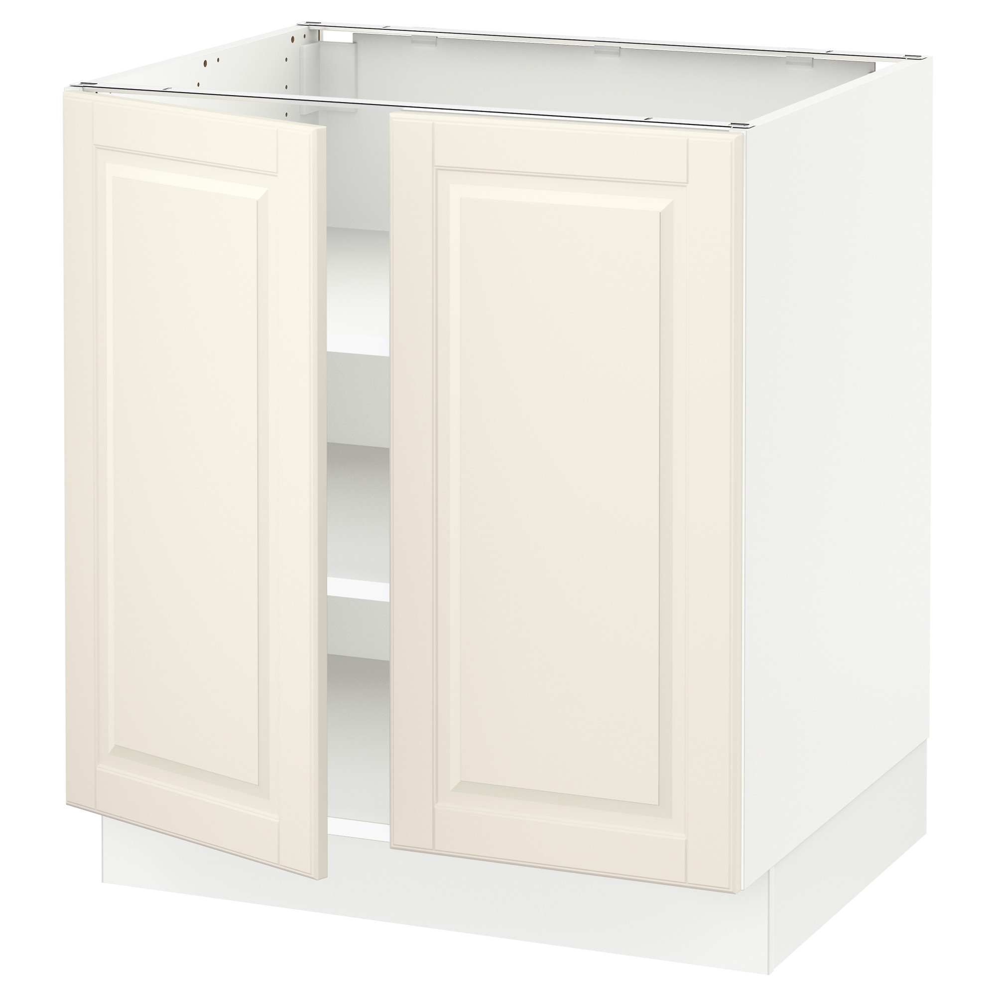 SEKTION Base cabinet with shelves/2 doors, white/Bodbyn off-white, 30x24x30 " | IKEA US