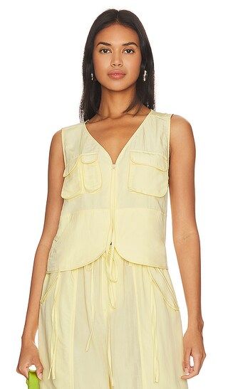 Sojinita Cargo Vest Top in Butter Yellow | Revolve Clothing (Global)