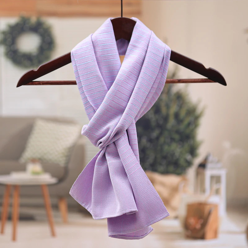 Rayon scarf, 'Lilac Rhythm' | NOVICA