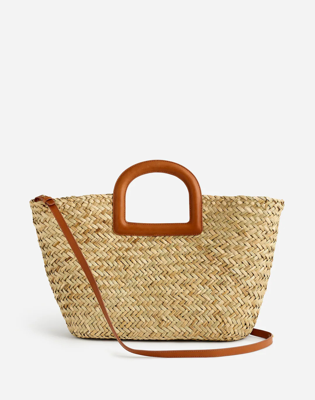 The Large Crossbody Basket Tote in Handwoven Straw | Madewell