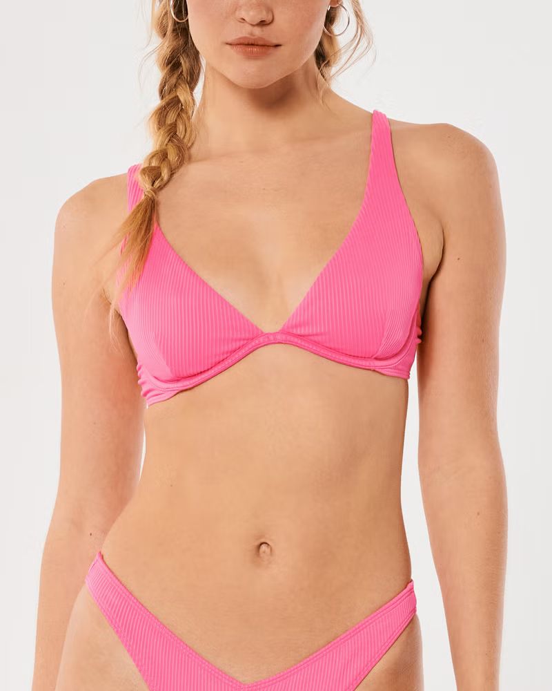 High Apex Ribbed Underwire Bikini Top | Hollister (US)