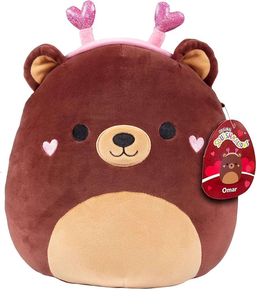 Squishmallows 10" Omar The Bear Valentine's Day Plush - Official Kellytoy 2024 - Collectible Soft... | Amazon (US)