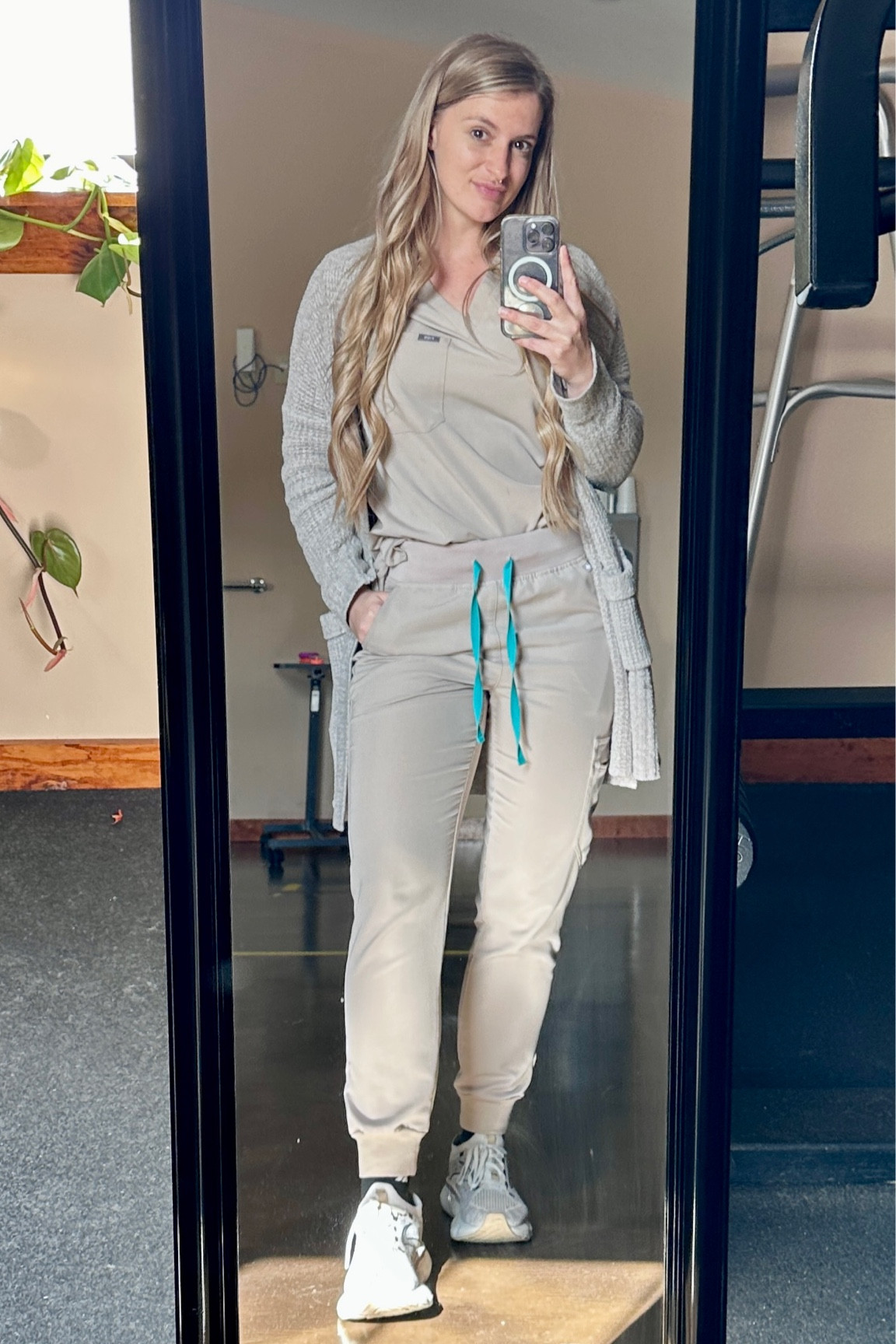 These FIGS boulder scrubs are always in my rotation! I just love a good neutral! And this Barefoot Dreams cardi is worth every penny! 

#LTKworkwear #LTKshoecrush #LTKmidsize