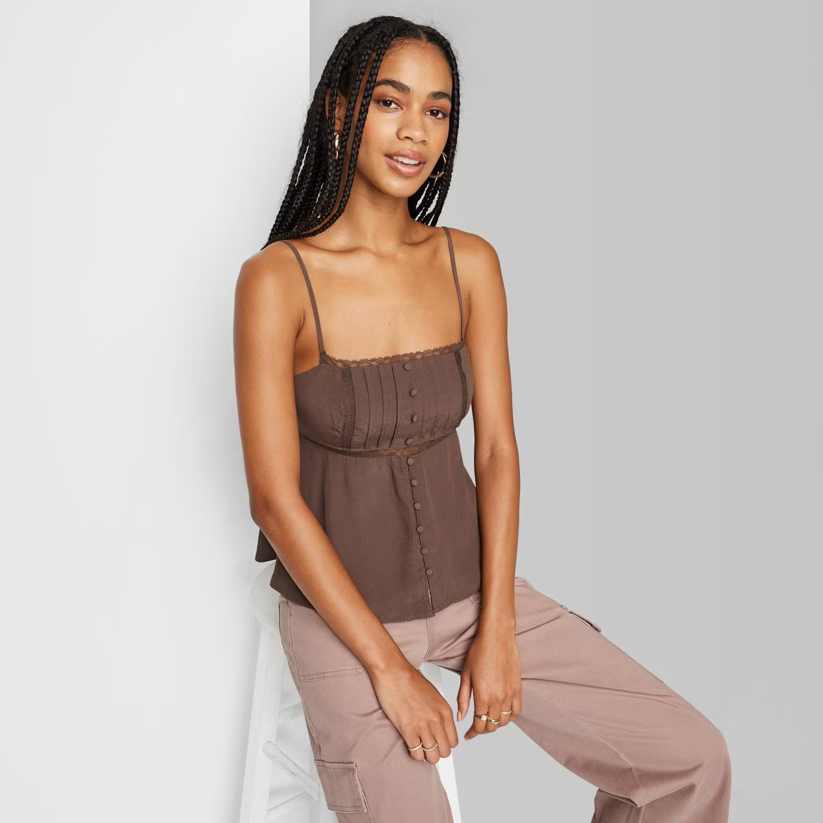 Women's Lace Trim Babydoll Cami - Wild Fable™ | Target