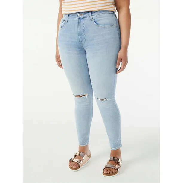 Free Assembly Women's High Rise Skinny Jeans - Walmart.com | Walmart (US)