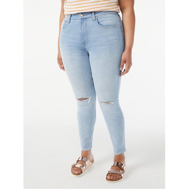 Free Assembly Women's High Rise Skinny Jeans - Walmart.com | Walmart (US)