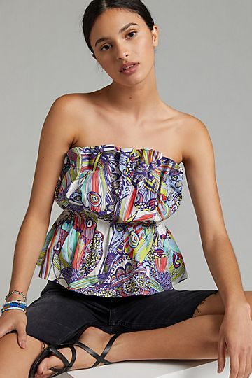 Ruffled Tube Top | Anthropologie (US)