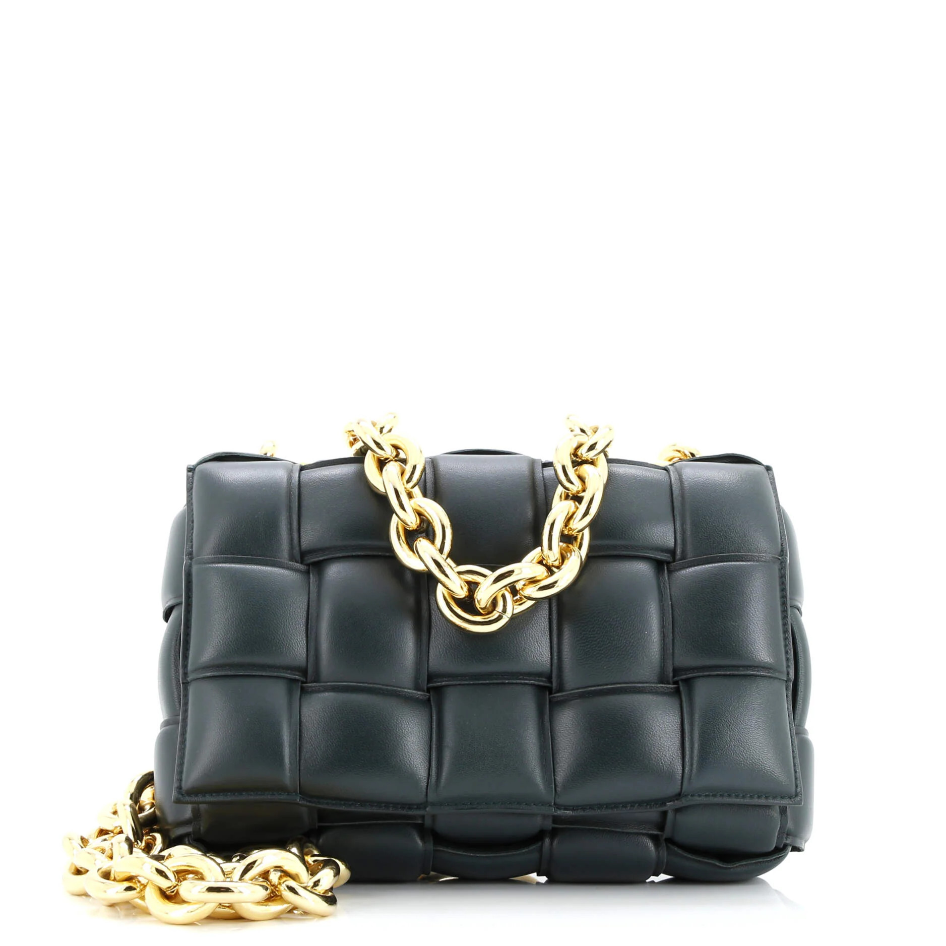 Pre-Loved Bottega Veneta Cassette Chain Crossbody Bag Padded Maxi Intrecciato Leather | Zulily