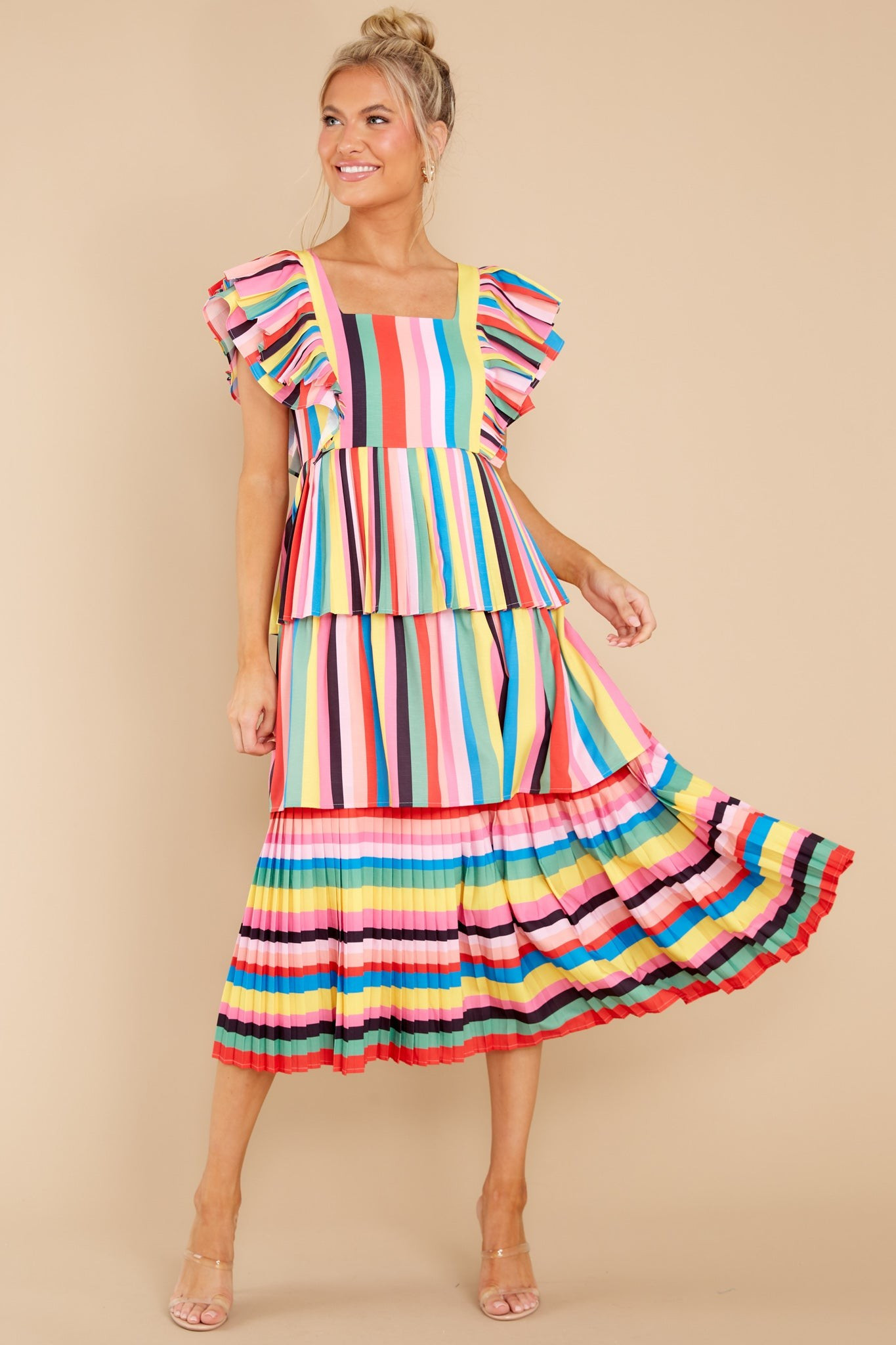 Frida Boardwalk Stripe Dress | Red Dress 