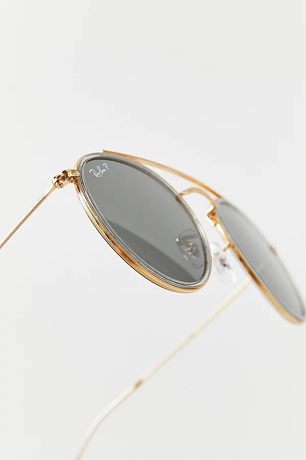 Ray-Ban Round Double Bridge Polarized Sunglasses | Urban Outfitters (US and RoW)