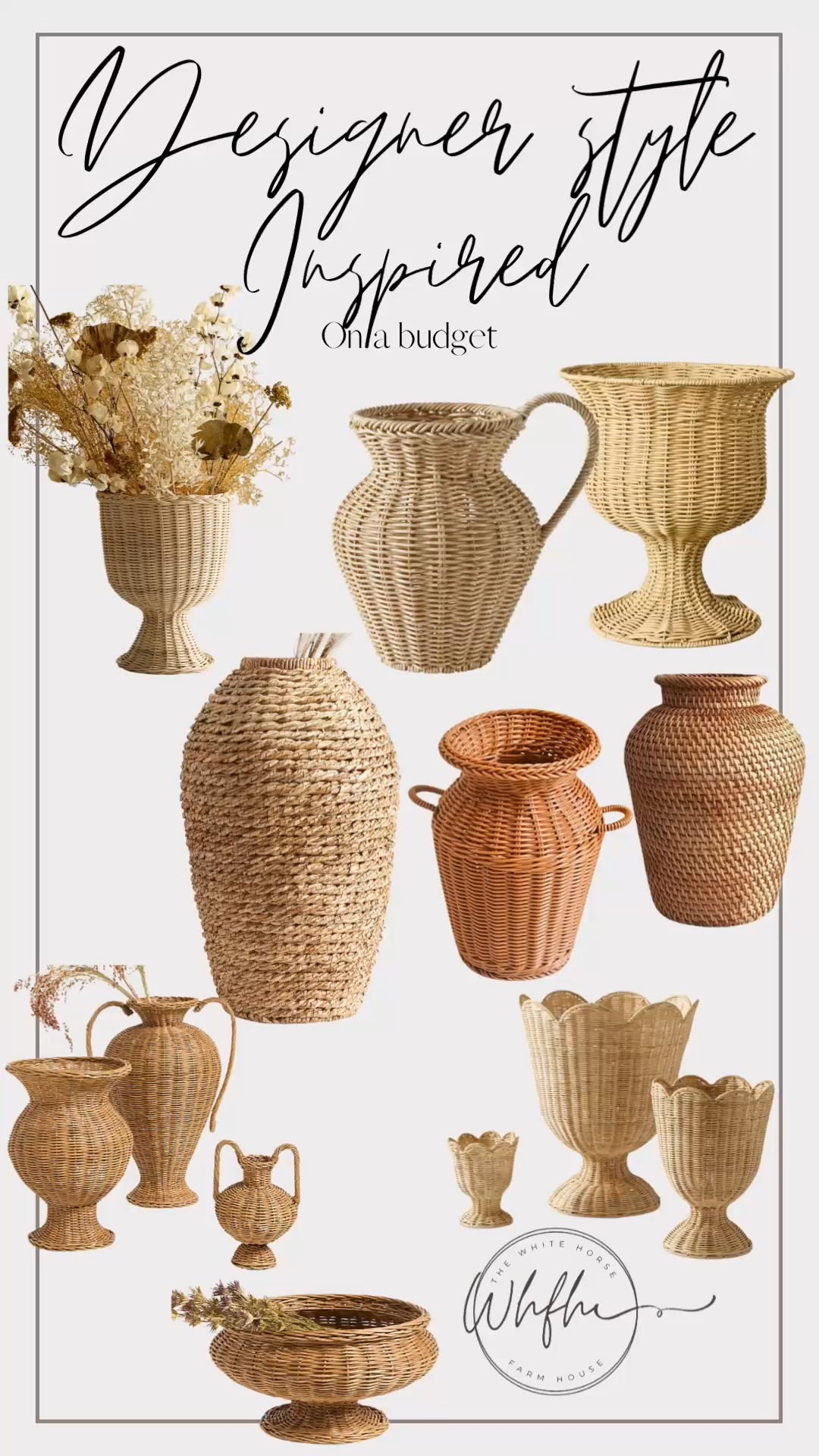 Rattan done right 🌾✨ Loving these designer-inspired vases that bring effortless texture and warmth to any space. Which style is your favorite?! 

#LTKhome
#LTKdecor
#LTKstyletips
#LTKfinds
#LTKinterior
#LTKsalealert
#HomeDecorInspo
#NeutralHomeDecor
#CozyHomeVibes
#InteriorStyle
#DecorObsessed
#HomeStyleInspo
#DesignerDupes
#RattanDecor
#TextureAndTone #interiordesign

#LTKStyleTip #LTKFamily #LTKHome